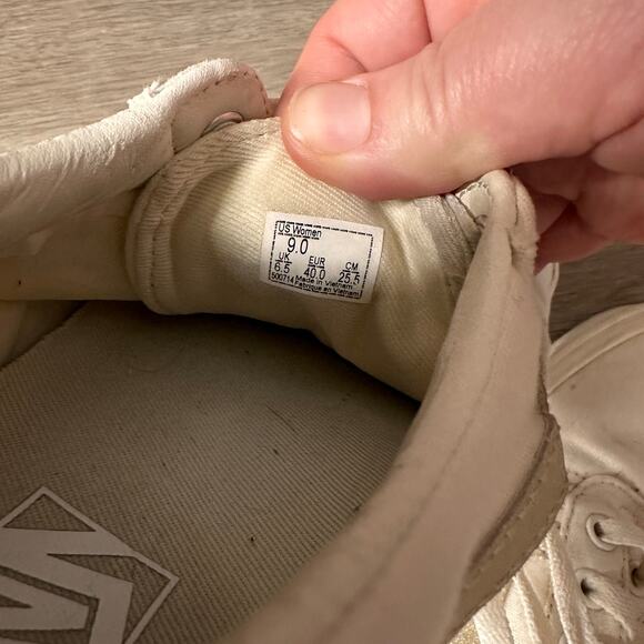 vans old skool rose gold lace up skate sneaker cream women's shoes size 9 - Picture 6 of 6